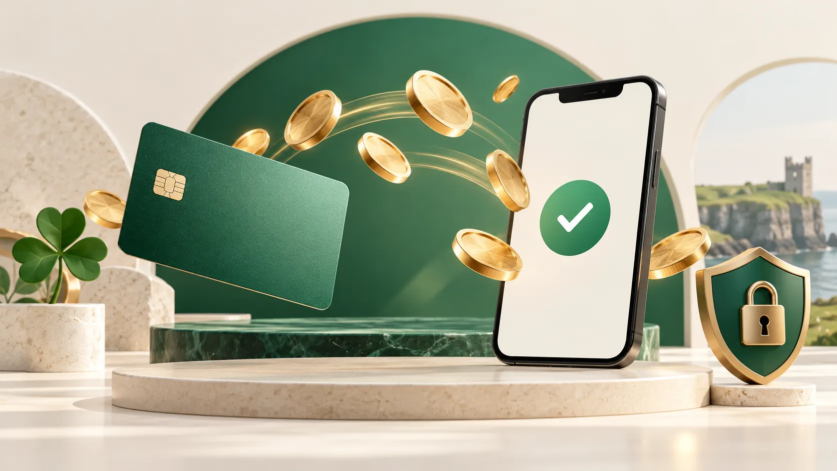 Secure euro casino payment card and phone