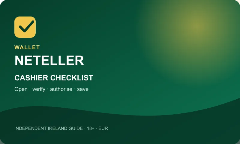 Neteller payment cashier steps for an Irish EUR account
