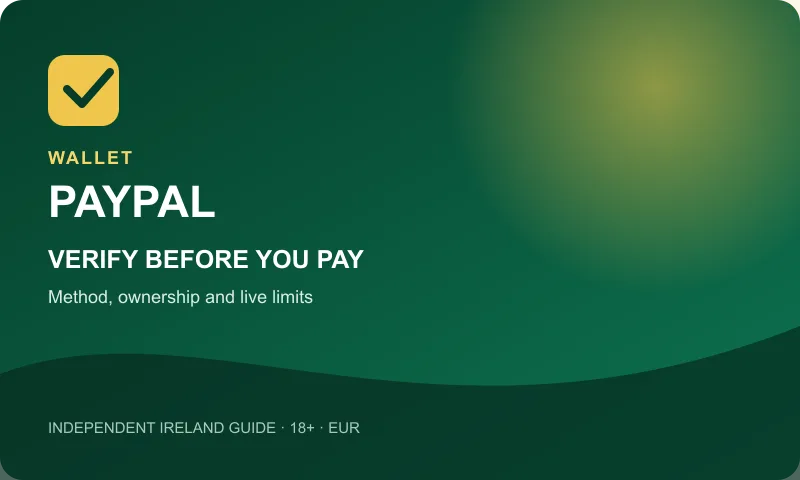 PayPal payment method verification guide for Mr Green Ireland
