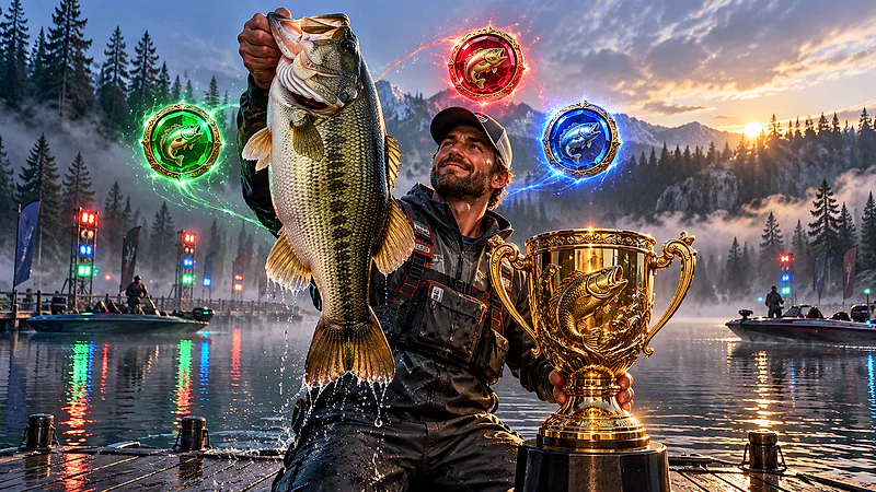 Big Bass Trophy Catch casino slot themed artwork