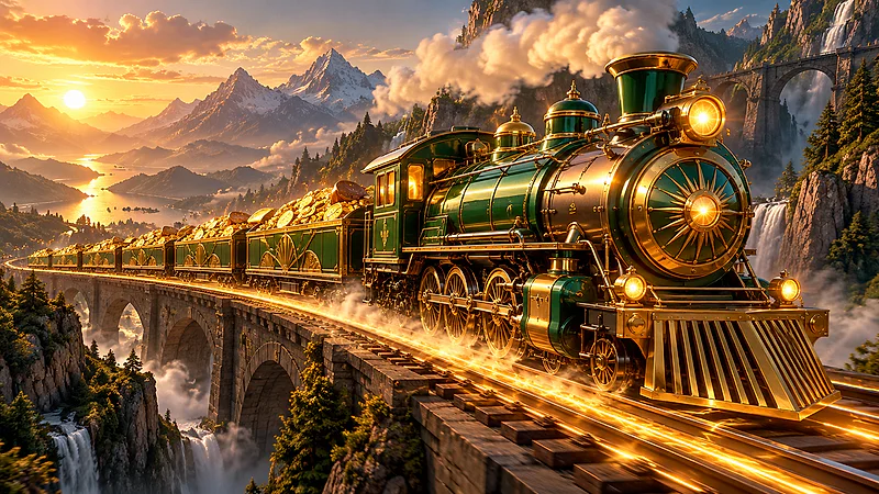 Gold Blitz Express casino slot themed artwork