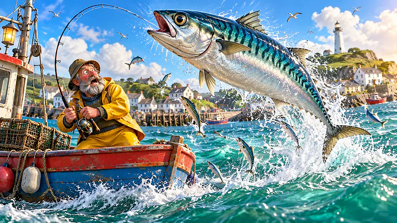 Holy Mackerel: Fishy Business casino slot themed artwork