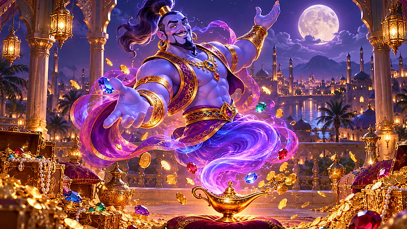 Millionaire Genie Megaways casino slot guide artwork