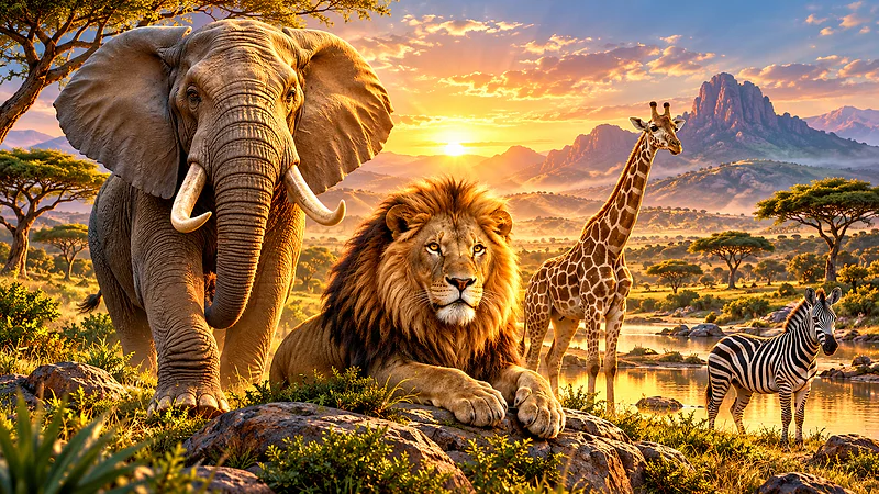 Safari Riches casino slot themed artwork
