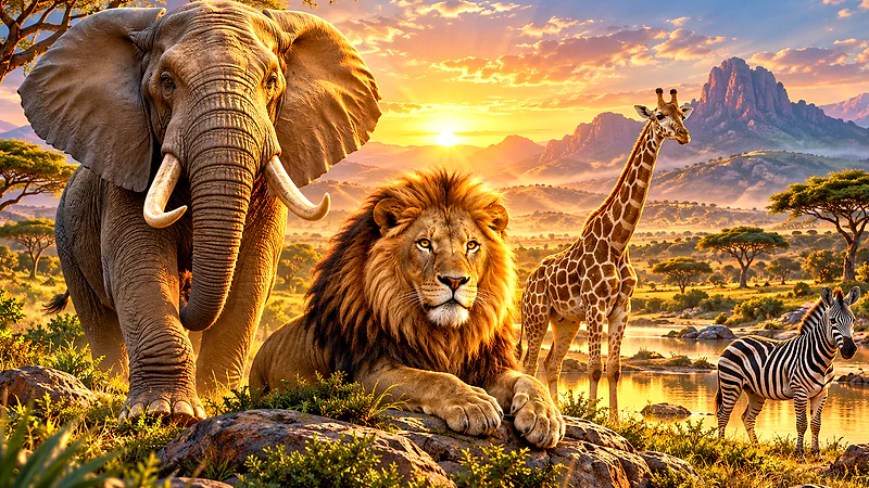Safari Riches casino slot guide artwork